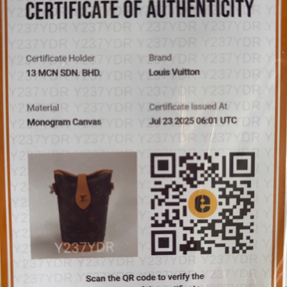 Louis Vuitton Brown Monogram Fold Me Pouch with Tan Trim - Picture 5 of 5